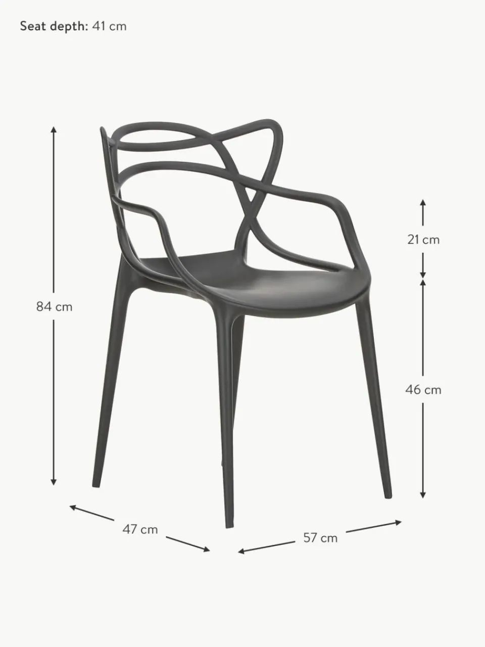 Kartell Armlehnstühle Masters, 2 Stück