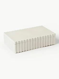 Westwing Collection Aufbewahrungsbox Rita mit geriffeltem Rand