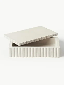 Westwing Collection Aufbewahrungsbox Rita mit geriffeltem Rand