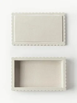 Westwing Collection Aufbewahrungsbox Rita mit geriffeltem Rand