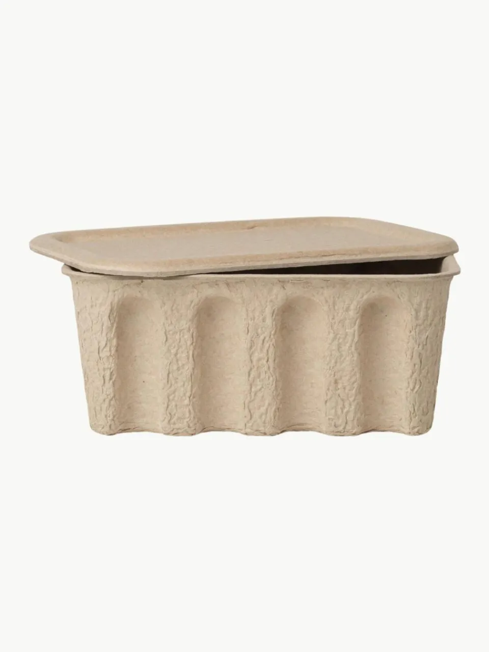 ferm LIVING Aufbewahrungsboxen Pulp aus Papierzellstoff, T 18 cm, 2 Stück