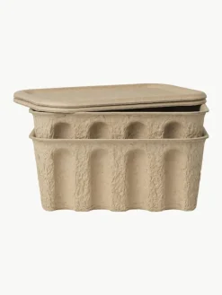 ferm LIVING Aufbewahrungsboxen Pulp aus Papierzellstoff, T 18 cm, 2 Stück