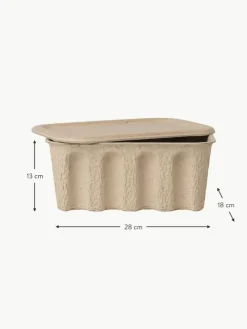 ferm LIVING Aufbewahrungsboxen Pulp aus Papierzellstoff, T 18 cm, 2 Stück