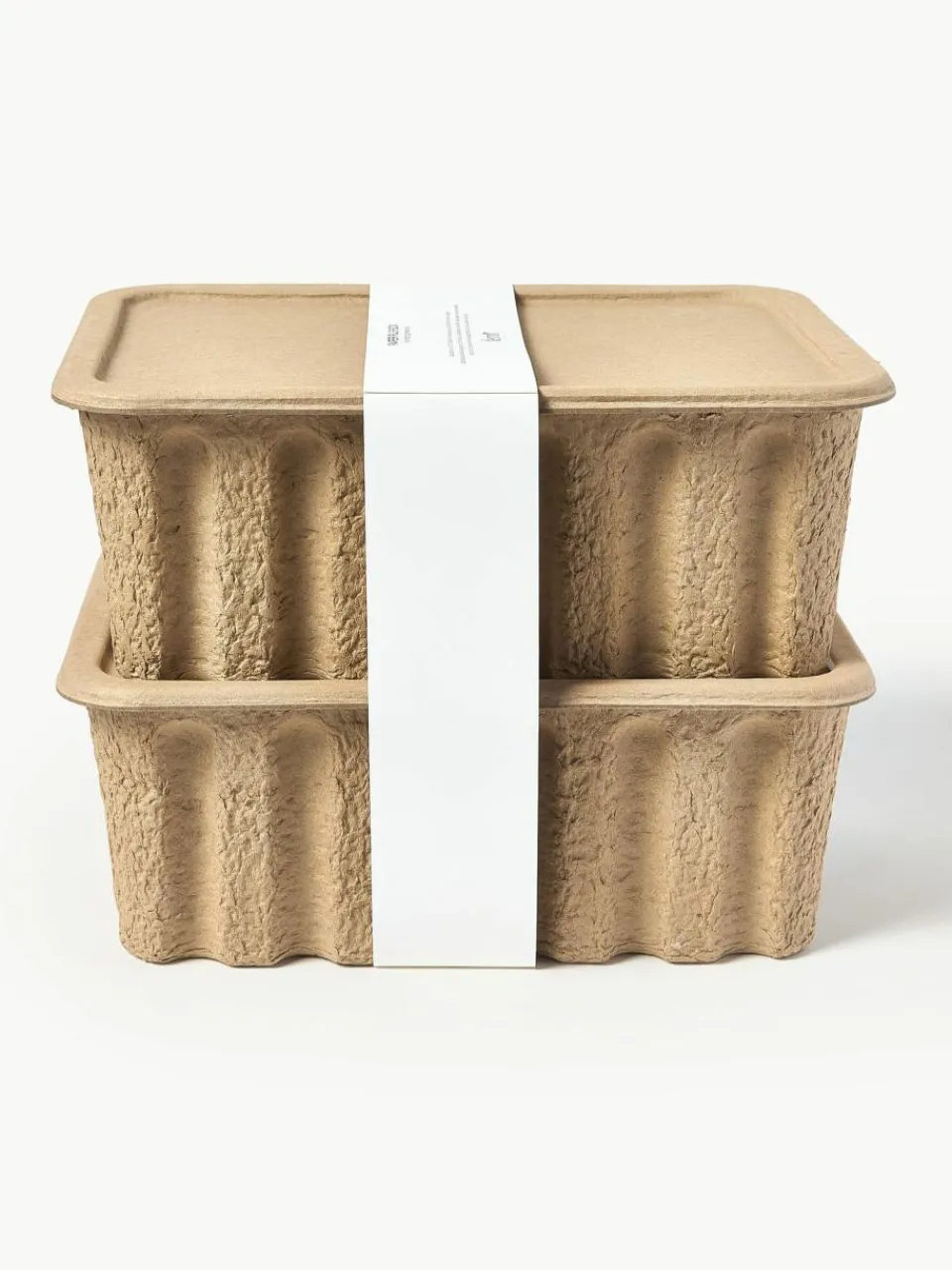 ferm LIVING Aufbewahrungsboxen Pulp aus Papierzellstoff, T 30 cm, 2 Stück