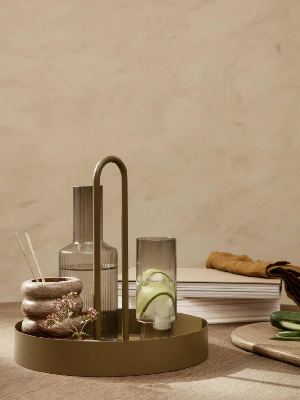 ferm LIVING Aufbewahrungstablett Grib aus Metall