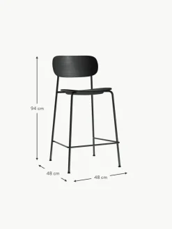 Audo Copenhagen Barstuhl Co aus Metall und Holz