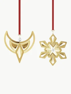 Georg Jensen Baumanhänger CC mit 18-karätigem Gold, 2er-Set
