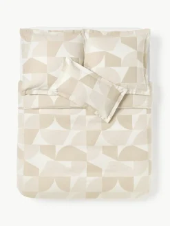 Westwing Collection Baumwoll-Bettdeckenbezug Elinor mit geometrischem Jacquard-Muster
