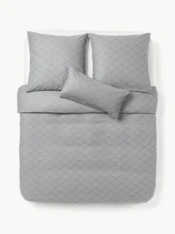 Westwing Collection Baumwoll-Bettdeckenbezug Milano mit grafischem Muster