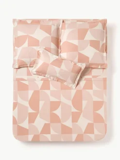 Westwing Collection Baumwoll-Betttuch Elinor mit geometrischem Muster