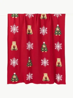 Westwing Collection Baumwolldecke Buddy mit winterlichem Motiv