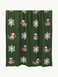 Westwing Collection Baumwolldecke Buddy mit winterlichem Motiv