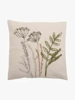 Bloomingville Baumwoll-Kissen Bea mit floralem Motiv