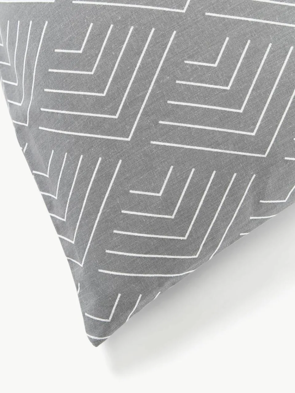 Westwing Collection Baumwoll-Kissenbezug Milano mit grafischem Muster