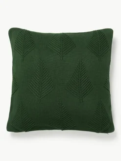 Westwing Collection Baumwoll-Kissenhülle Beryl mit winterlichem Motiv