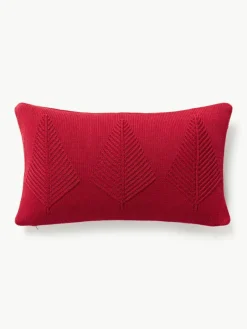 Westwing Collection Baumwoll-Kissenhülle Beryl mit winterlichem Motiv