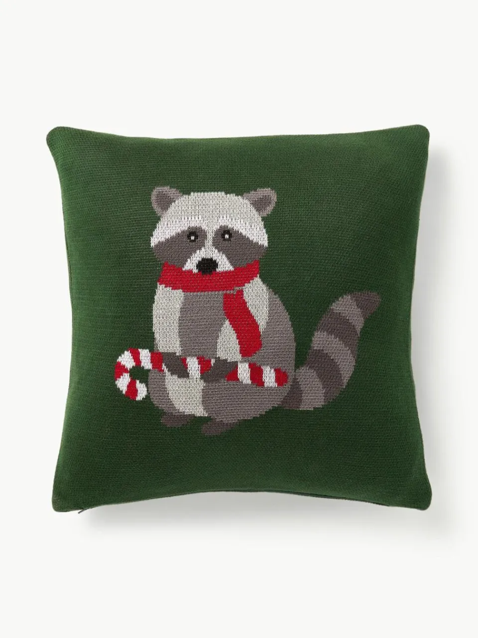 Westwing Collection Baumwoll-Kissenhülle Buddy mit winterlichem Motiv