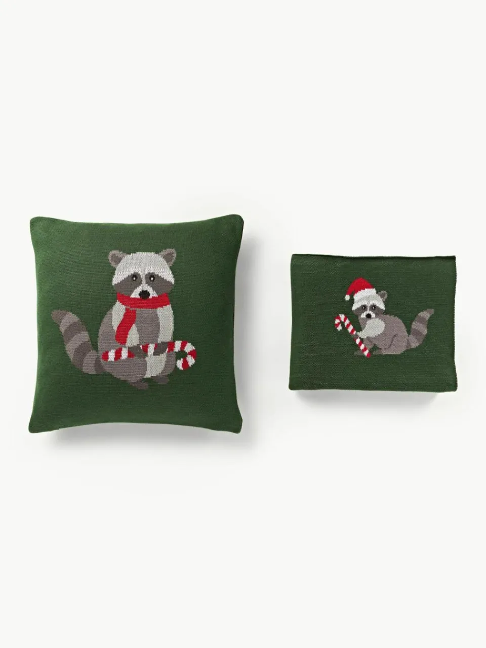 Westwing Collection Baumwoll-Kissenhülle Buddy mit winterlichem Motiv