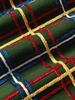 Westwing Collection Baumwoll-Kissenhülle Noja mit Chenille-Karomuster