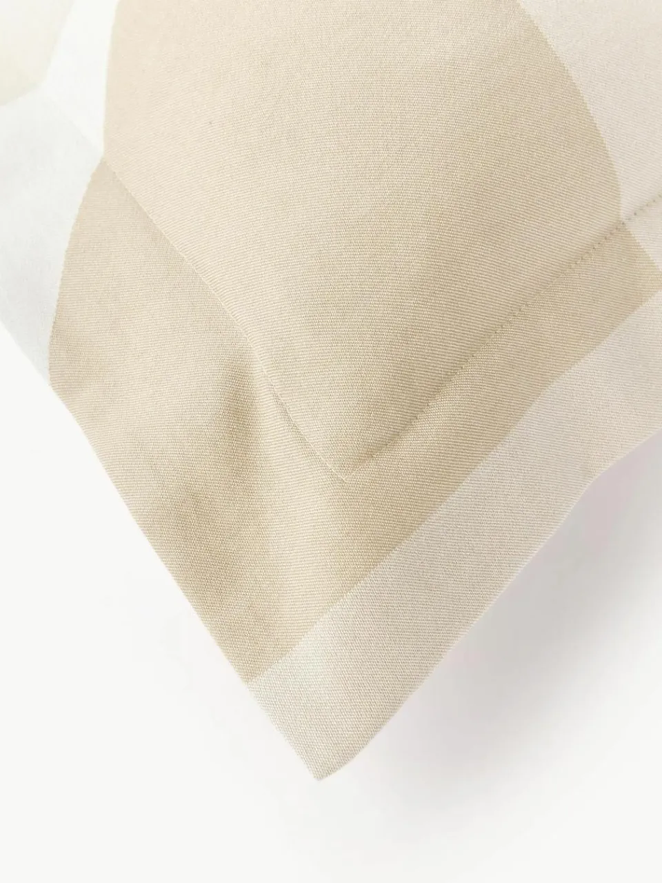 Westwing Collection Baumwoll-Kopfkissenbezug Elinor mit geometrischem Muster und Stehsaum