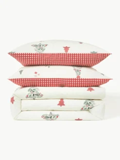 Westwing Collection Baumwollperkal-Bettdeckenbezug Pine
