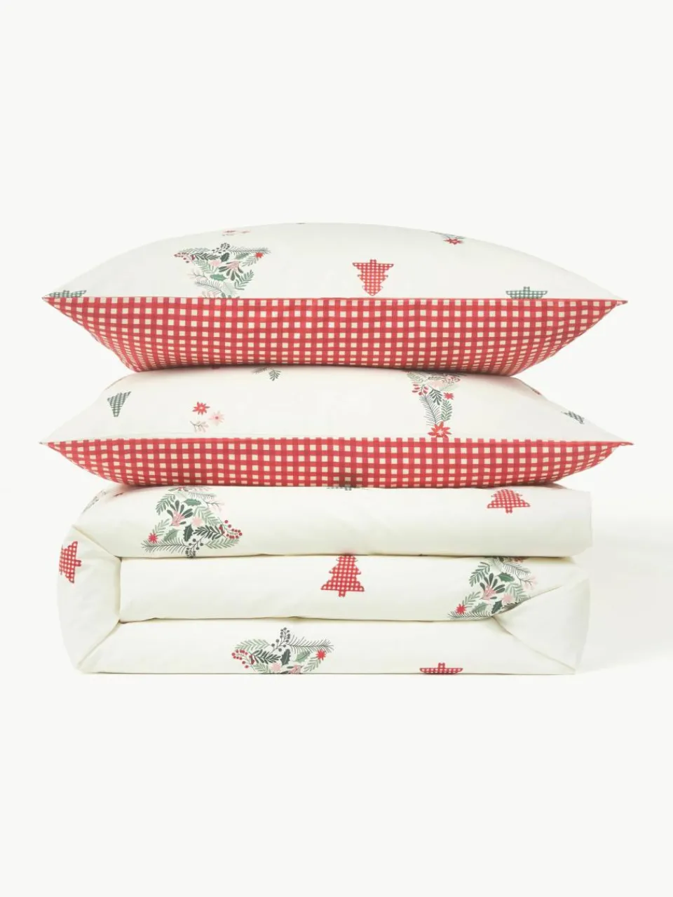 Westwing Collection Baumwollperkal-Bettdeckenbezug Pine