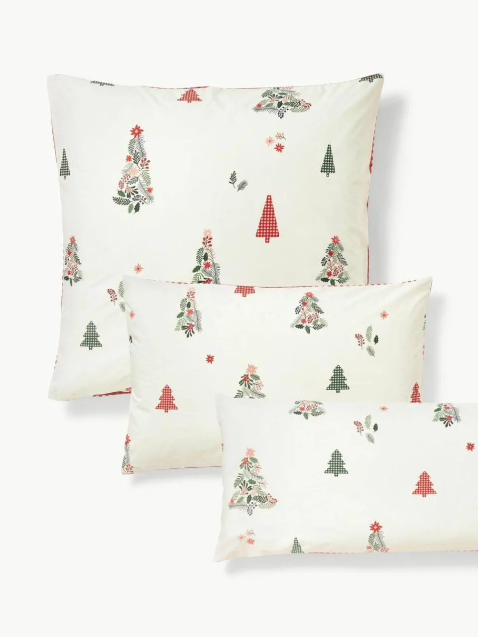 Westwing Collection Baumwollperkal-Kopfkissenbezug Pine