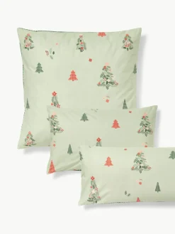 Westwing Collection Baumwollperkal-Kopfkissenbezug Pine
