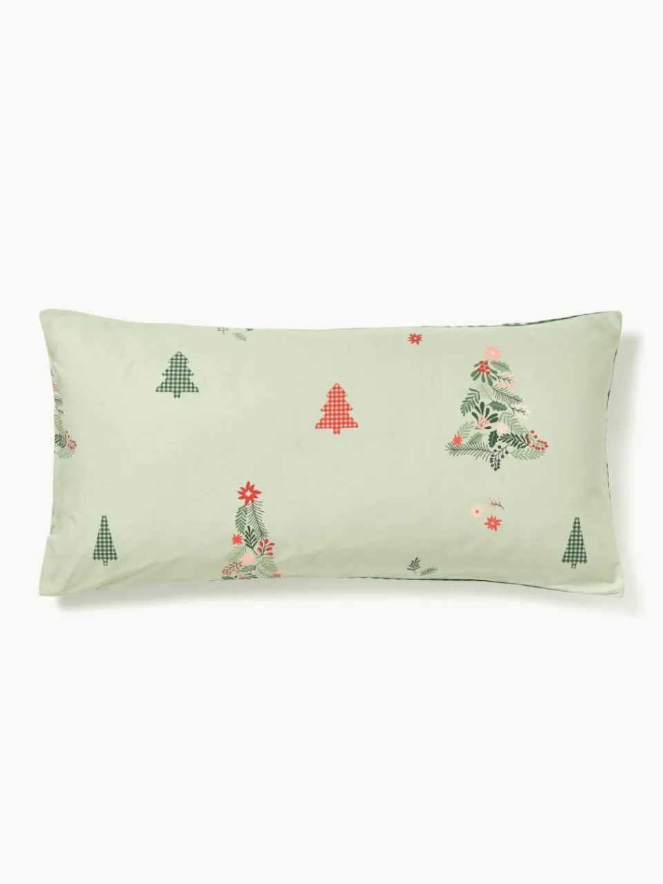 Westwing Collection Baumwollperkal-Kopfkissenbezug Pine