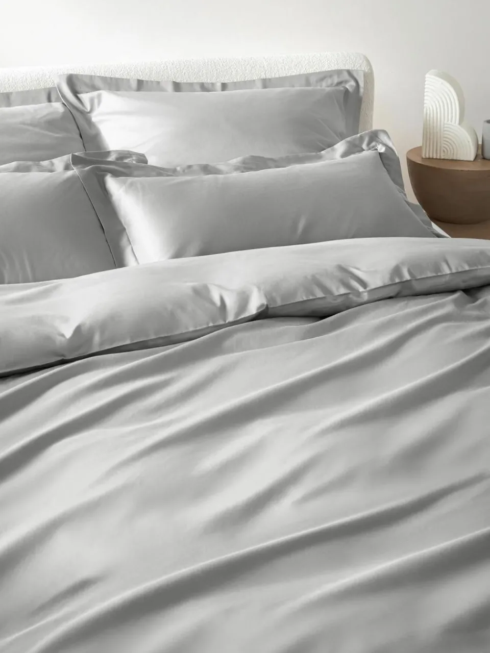 Westwing Collection Baumwollsatin-Kopfkissenbezug Premium