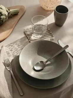 Broste Copenhagen Baumwoll-Untersetzer Elouise mit Fransen, 4 Stück