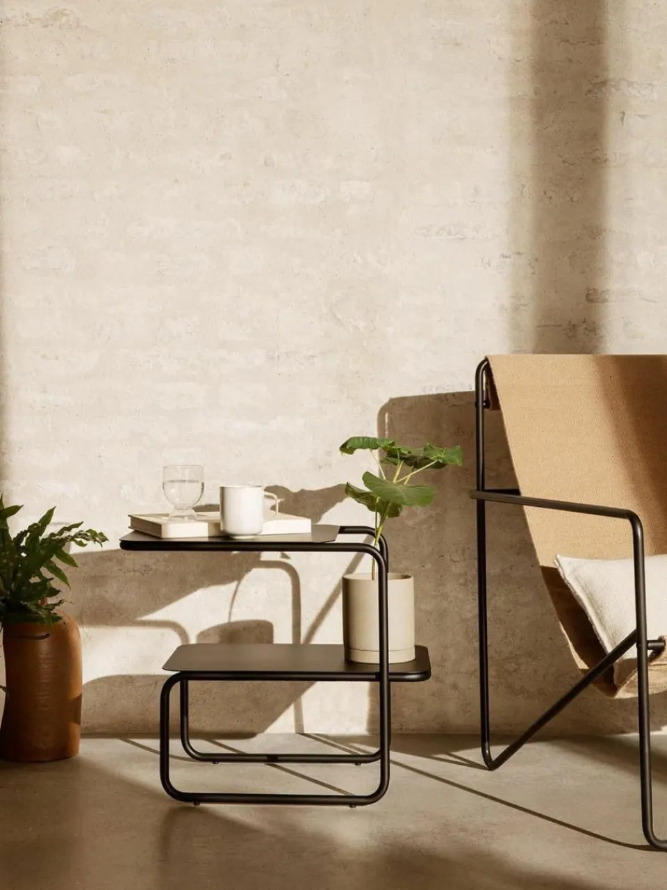 ferm LIVING Beistelltisch Level mit zwei Ebenen