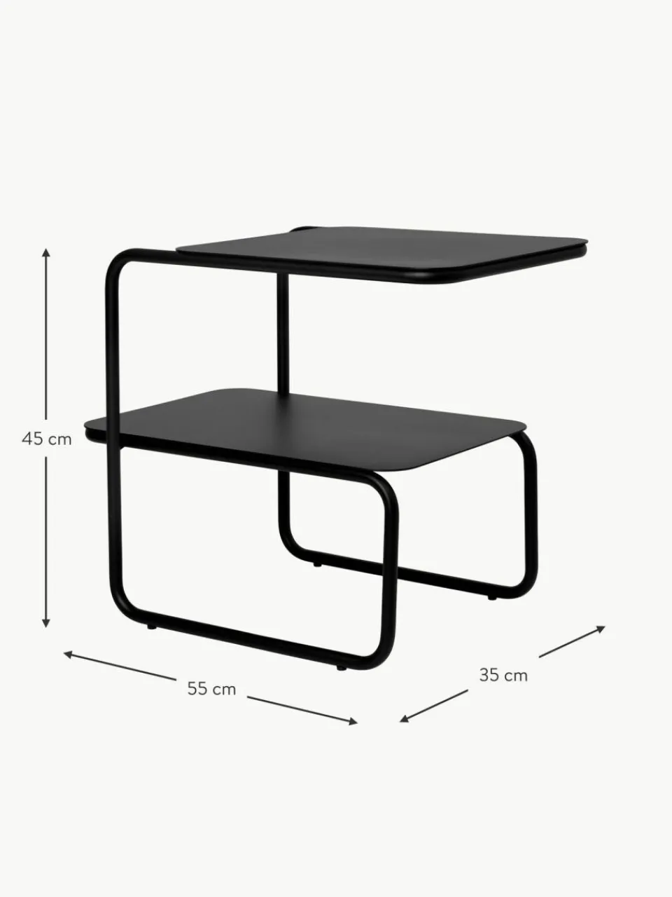 ferm LIVING Beistelltisch Level mit zwei Ebenen