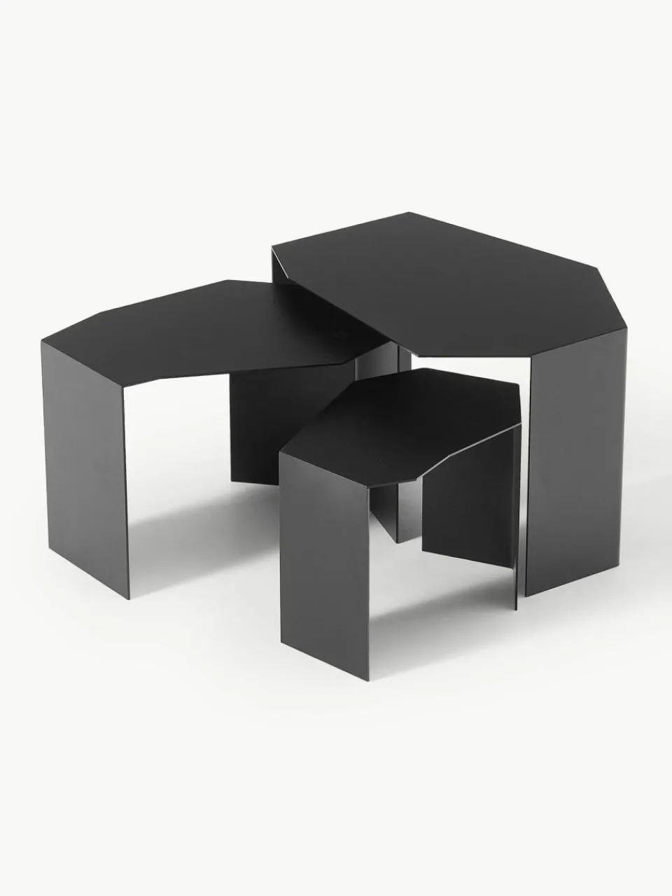 ferm LIVING Beistelltische Shard in organischer Form, 3er-Set