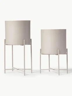 Westwing Collection Übertöpfe Mina aus Metall, 2er-Set