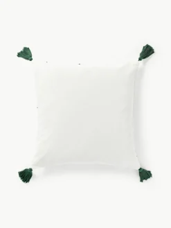 Westwing Collection Bestickte Kissenhülle Alora mit weihnachtlichem Motiv
