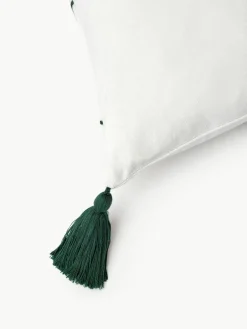 Westwing Collection Bestickte Kissenhülle Alora mit weihnachtlichem Motiv