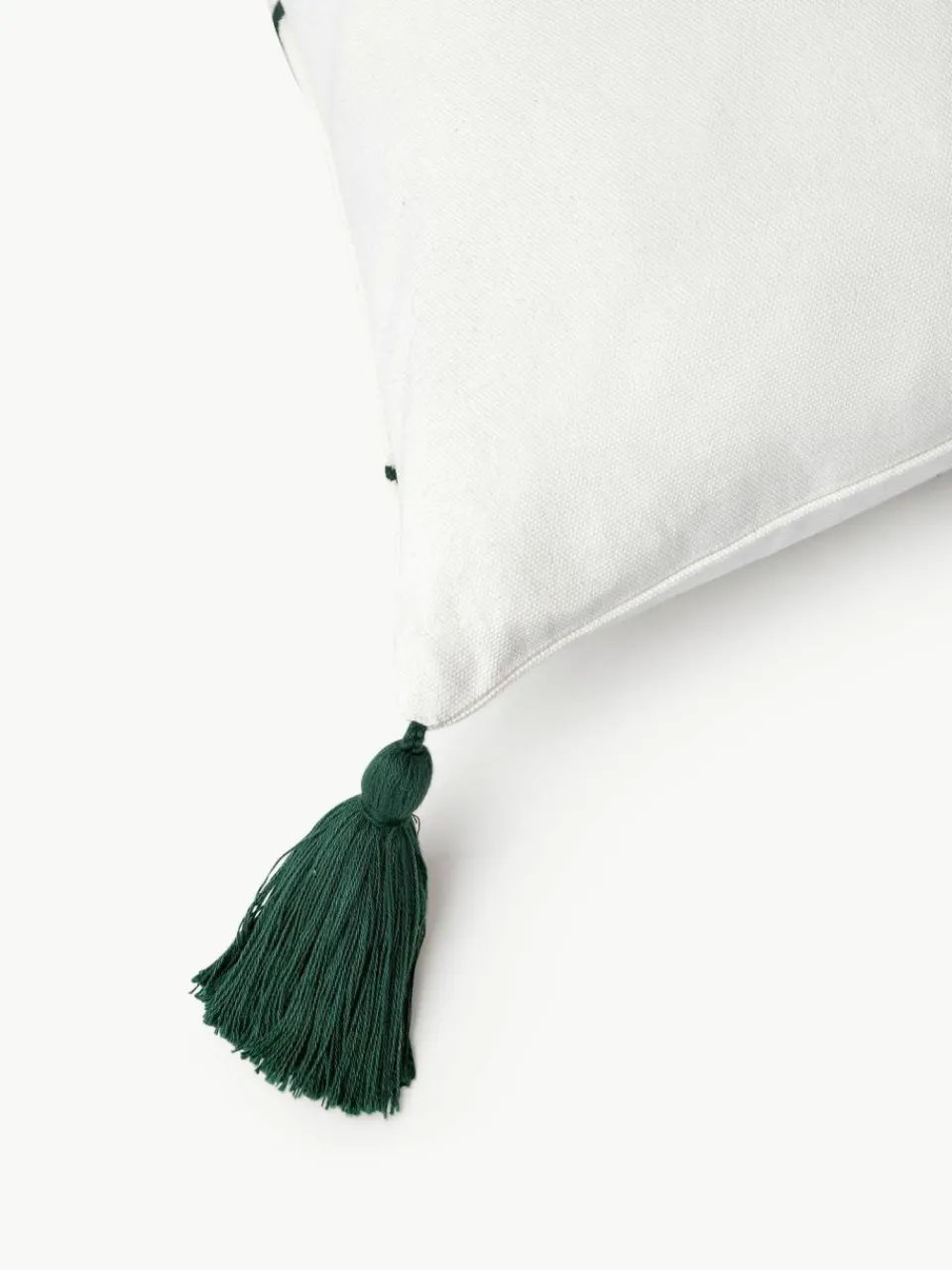 Westwing Collection Bestickte Kissenhülle Alora mit weihnachtlichem Motiv