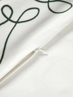Westwing Collection Bestickte Kissenhülle Alora mit weihnachtlichem Motiv