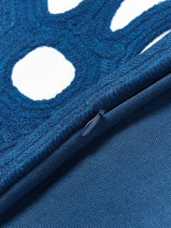 Westwing Collection Bestickte Kissenhülle Elysia mit Glocken-Motiv
