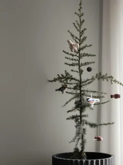 Broste Copenhagen Bestickte Stoff-Baumanhänger Bird, 2 Stück