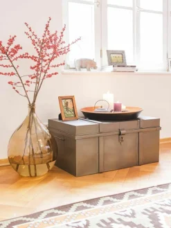 Westwing Bodenvase Drop aus Glas, H 56 cm
