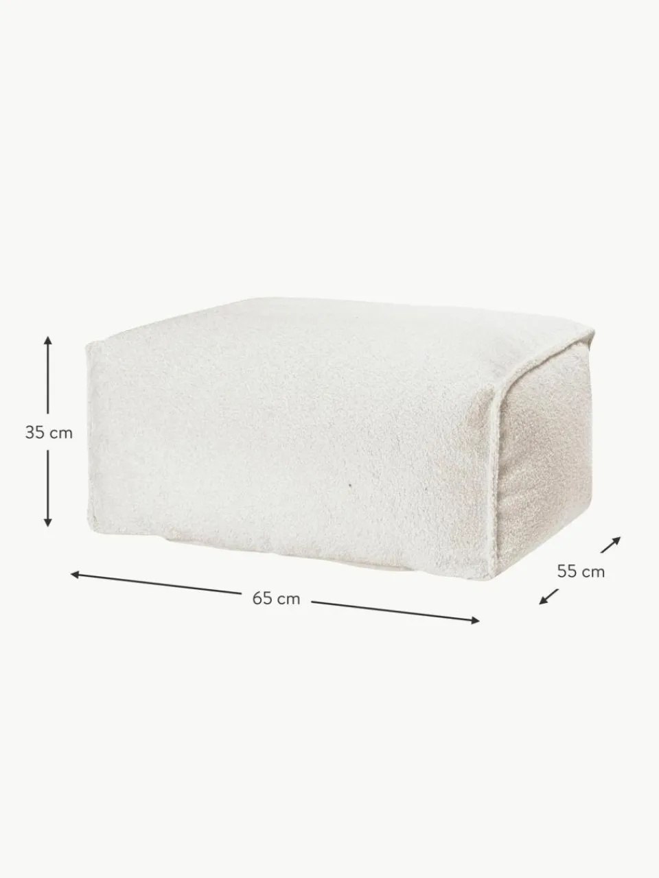 Magma Bouclé-Bodenkissen Woolly