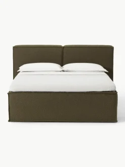 Westwing Collection Bouclé-Boxspringbett Lennon