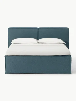 Westwing Collection Bouclé-Boxspringbett Lennon