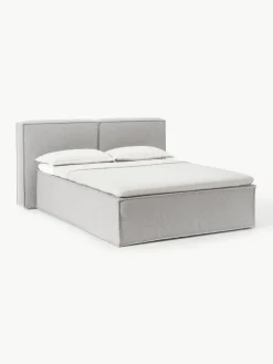 Westwing Collection Bouclé-Boxspringbett Lennon
