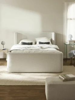Westwing Collection Bouclé-Boxspringbett Perla
