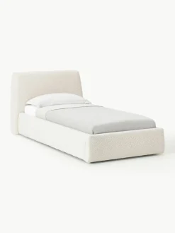 Westwing Collection Bouclé-Einzelbett Cloud