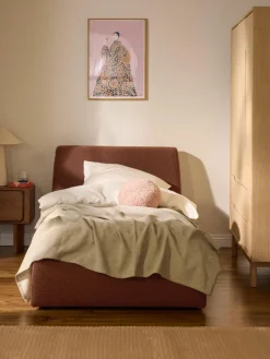 Westwing Collection Bouclé-Einzelbett Cloud