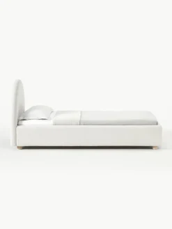 Westwing Collection Bouclé-Einzelbett Ebba